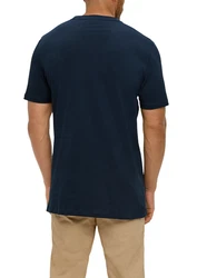 s.Oliver T-Shirt mit Frontprint Artwork Dunkelblau/Blau/Lila/Braun