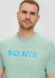 s.Oliver T-Shirt mit Frontprint Artwork Grün/Hellgrün