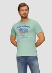 s.Oliver Kurzarmshirt mit Frontprint Artwork Grün/Türkis/Hellgrün