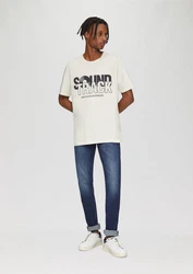 QS T-Shirt mit Front- und Rückenprint Khaki/Beige/Schwarz/Weiß/Gelb