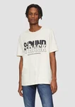 QS T-Shirt mit Front- und Rückenprint Khaki/Beige/Schwarz/Weiß/Gelb