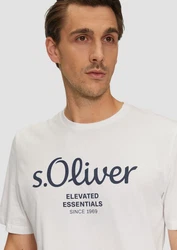s.Oliver T-Shirt mit Logo-Print Artwork Braun/Silber/Dunkelrot/Weiß/Creme