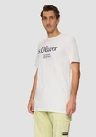 s.Oliver T-Shirt mit Logo-Print Artwork Braun/Silber/Dunkelrot/Weiß/Creme
