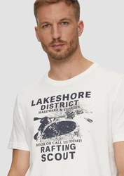 s.Oliver Kurzarmshirt mit Frontprint Artwork Gelb/Beige/Creme
