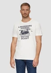 s.Oliver Kurzarmshirt mit Frontprint Artwork Gelb/Beige/Creme