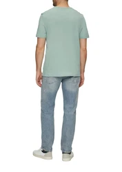 s.Oliver Kurzarmshirt mit Frontprint Artwork Grün/Türkis