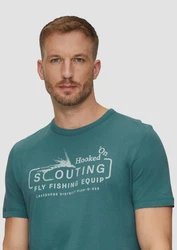 s.Oliver Kurzarmshirt mit Frontprint Artwork Dunkelgrün/Grün/Türkis