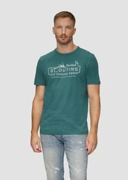 Kurzarmshirt Baumwollshirt mit Frontprint Artwork