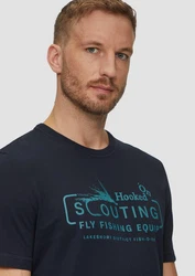 s.Oliver Kurzarmshirt mit Frontprint Artwork Dunkelblau/Lila/Blau