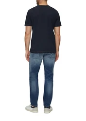 s.Oliver Kurzarmshirt mit Frontprint Artwork Dunkelblau/Lila/Blau