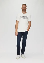 s.Oliver Kurzarmshirt mit Frontprint Artwork Weiß/Creme/Rot/Khaki