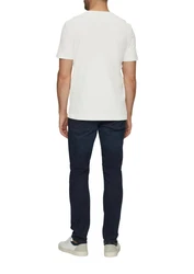 s.Oliver Kurzarmshirt mit Frontprint Artwork Weiß/Creme/Rot/Khaki