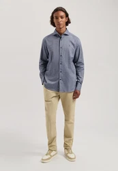 Dstrezzed Langarmhemd Olav Shirt Hellblau/Grau/Blau/Dunkelblau