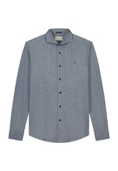 Dstrezzed Langarmhemd Olav Shirt Hellblau/Grau/Blau/Dunkelblau