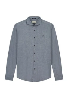 Dstrezzed Langarmhemd Olav Shirt Hellblau/Grau/Blau/Dunkelblau