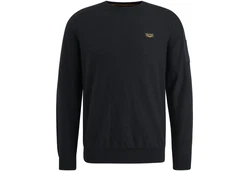 PME LEGEND Strickpullover R-NECK AMERICAN CLASSIC KNIT Dunkelblau/Schwarz