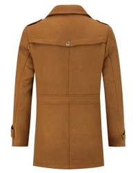 Allthemen Kurzmantel mit abnehmbarem Fake-Kragen Braun/Khaki/Beige