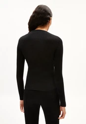 Armedangels Strickjacke ALAANIA RN Schwarz/Braun