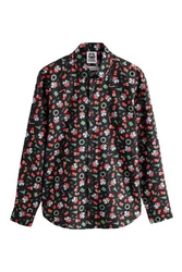 Next Langarmhemd mit Weihnachts-Print Rot/Rosa