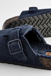 Next Pantoletten mit Schnalle Hausschuh Blau/Dunkelblau/Hellblau