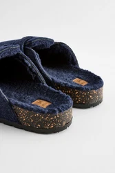 Next Pantoletten mit Schnalle Hausschuh Blau/Dunkelblau/Hellblau