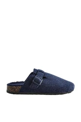 Next Pantoletten mit Schnalle Hausschuh Blau/Dunkelblau/Hellblau