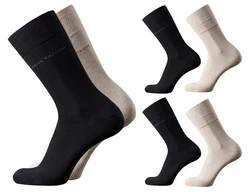 TOM TAILOR Socken Herren 4er Pack uni basic beige/schwarz