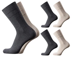 TOM TAILOR Socken Herren 4er Pack uni basic beige/dunkelgrau