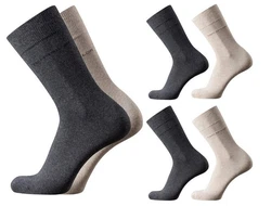 TOM TAILOR Socken Herren 4er Pack uni basic beige/dunkelgrau