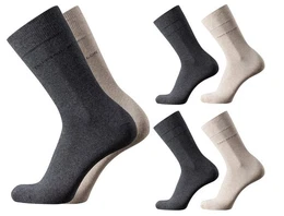 Socken Herren Socken 4er Pack uni basic beige dunkelgrau 39-42