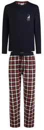 Phil & Co. Schlafanzug Herren Pyjama lang Flanell Hose (2 tlg) Baumwolle