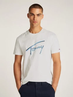 Tommy Jeans T-Shirt TJM REG RWB SIGNATURE TEE mit Logodruck