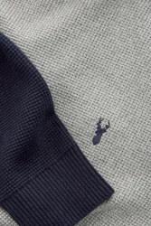 Next 2-in-1 Pullover im Lagenlook mit Hemdeinsatz Dunkelblau/Grau