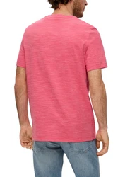 s.Oliver Kurzarmshirt T-Shirt mit Crew Neck Rosa/Rot