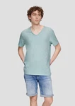 QS Kurzarmshirt V-Ausschnitt Grün/Hellblau/Türkis/Hellgrün