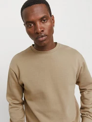 JACK & JONES Sweatshirt JJEBradley Khaki/Beige/Braun
