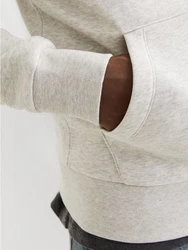 Jack & Jones Hoodie JJECORP GRAPHIC SWEAT HOOD Khaki/Weiß/Beige/Grau/Creme