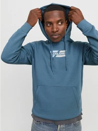Kapuzensweatshirt JJECORP GRAPHIC SWEAT HOOD NOOS mit Logo Print