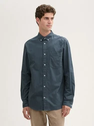 TOM TAILOR Langarmhemd Dunkelblau/Grau/Blau/Hellblau
