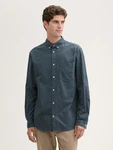 TOM TAILOR Langarmhemd Dunkelblau/Grau/Blau/Hellblau