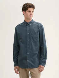 TOM TAILOR Langarmhemd Dunkelblau/Grau/Blau/Hellblau