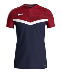 Jako T-Shirt Iconic Polo Dunkelrot/Dunkelblau/Rot