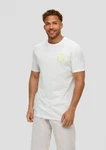 s.Oliver Kurzarmshirt mit Frontprint Artwork Weiß/Gelb/Creme