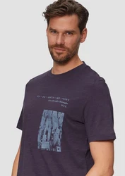 s.Oliver Kurzarmshirt Printshirt Dunkelblau/Fliederfarben/Lila/Dunkelrot