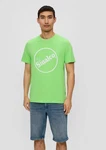 s.Oliver Kurzarmshirt T-Shirt mit Sinalco-Print Artwork Gelb/Grün
