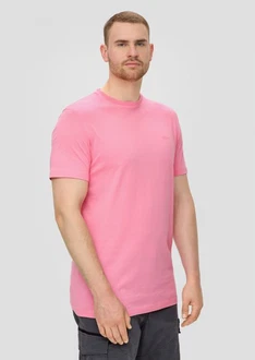 s.Oliver Kurzarmshirt T-Shirt mit kleinem Logo-Print