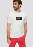 s.Oliver Kurzarmshirt T-Shirt Artwork Weiß/Creme