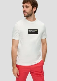 Kurzarmshirt T-Shirt aus Baumwoll-Jersey mit Frontprint Artwork