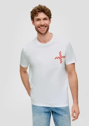 Kurzarmshirt Unisex Baumwoll-T-Shirt mit EM-Print Artwork
