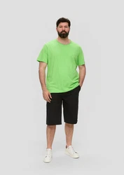 s.Oliver Kurzarmshirt T-Shirt mit Logo-Print Grün/Neonfarben